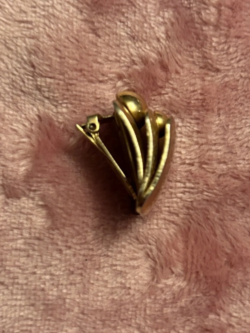 Vintage 1980s “Power Dress” Gold-Tone Dome Clip Earrings -  Women Jewelry